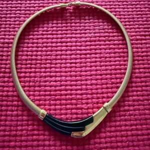 Elegant Gold and Black Necklace by Napier